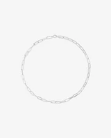 46cm (18.1”) 5.5mm-6mm Width Paperclip Chain in Sterling Silver