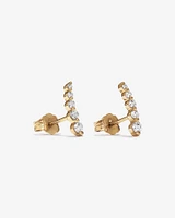 Ear Climbers with 0.25 Carat TW of Diamonds in 10kt Yellow Gold