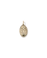 Pendentif oval Sainte Vierge en or jaune 10 carats