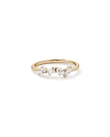 0.40 Carat TW Fancy Cut Laboratory-Grown Diamond Four Stone Ring in 10kt Yellow Gold