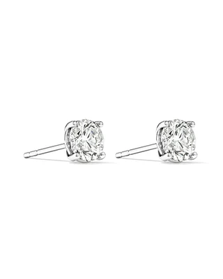 1,50 Carat TW Boucles d'oreilles puces solitaires en diamant parfaites en or blanc 18kt