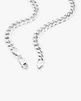 60cm (24") 6.5mm Width Men's Curb Chain in Sterling Silver