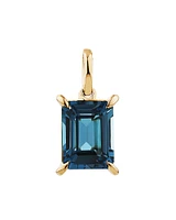 London Blue Topaz Pendant in 10kt Yellow Gold