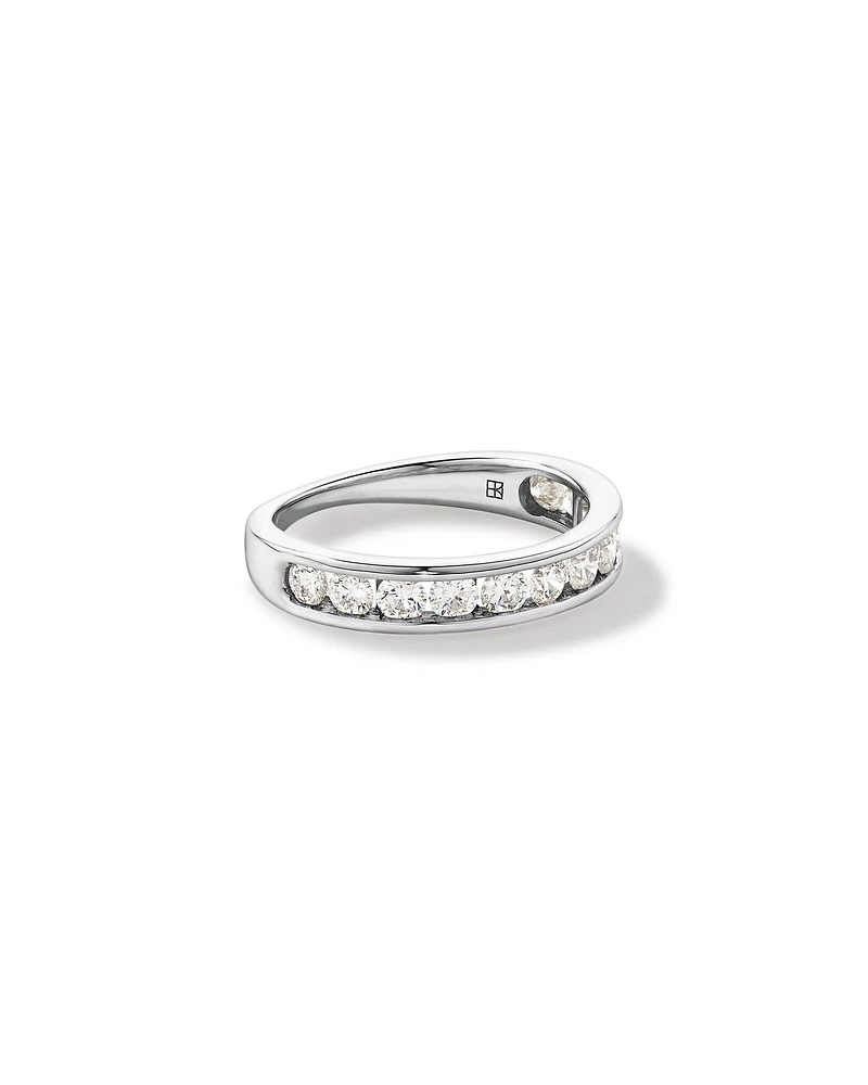 1.00 Carat TW Channel Set Round Brilliant Laboratory-Grown Diamond Wedding Ring in 14kt Yellow Gold