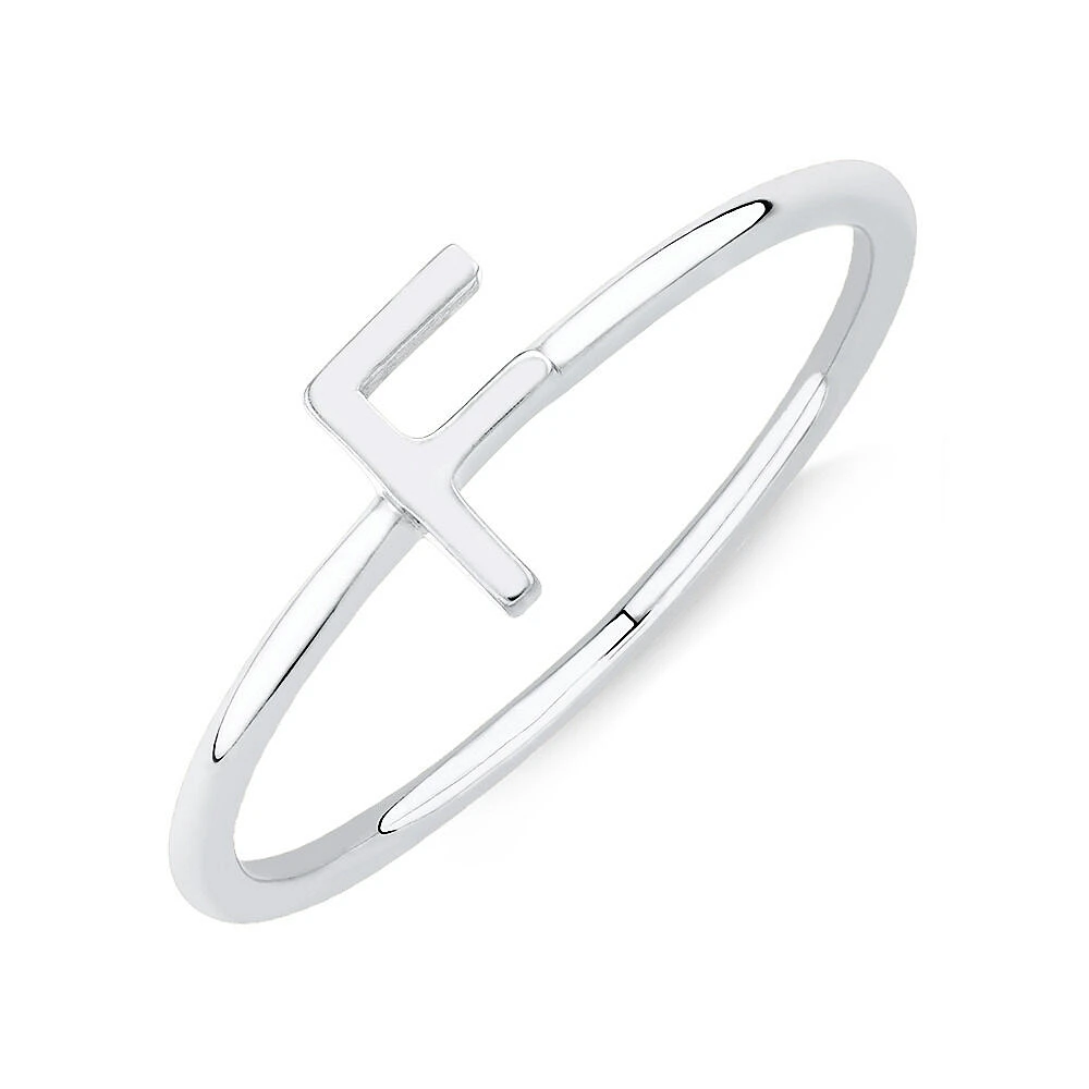 C Initial Ring in Sterling Silver