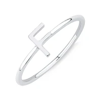 C Initial Ring in Sterling Silver