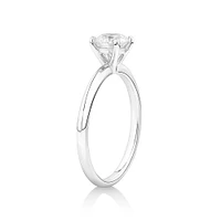Solitaire Engagement Ring with Carat TW of Laboratory-Grown Diamond in 18kt White Gold