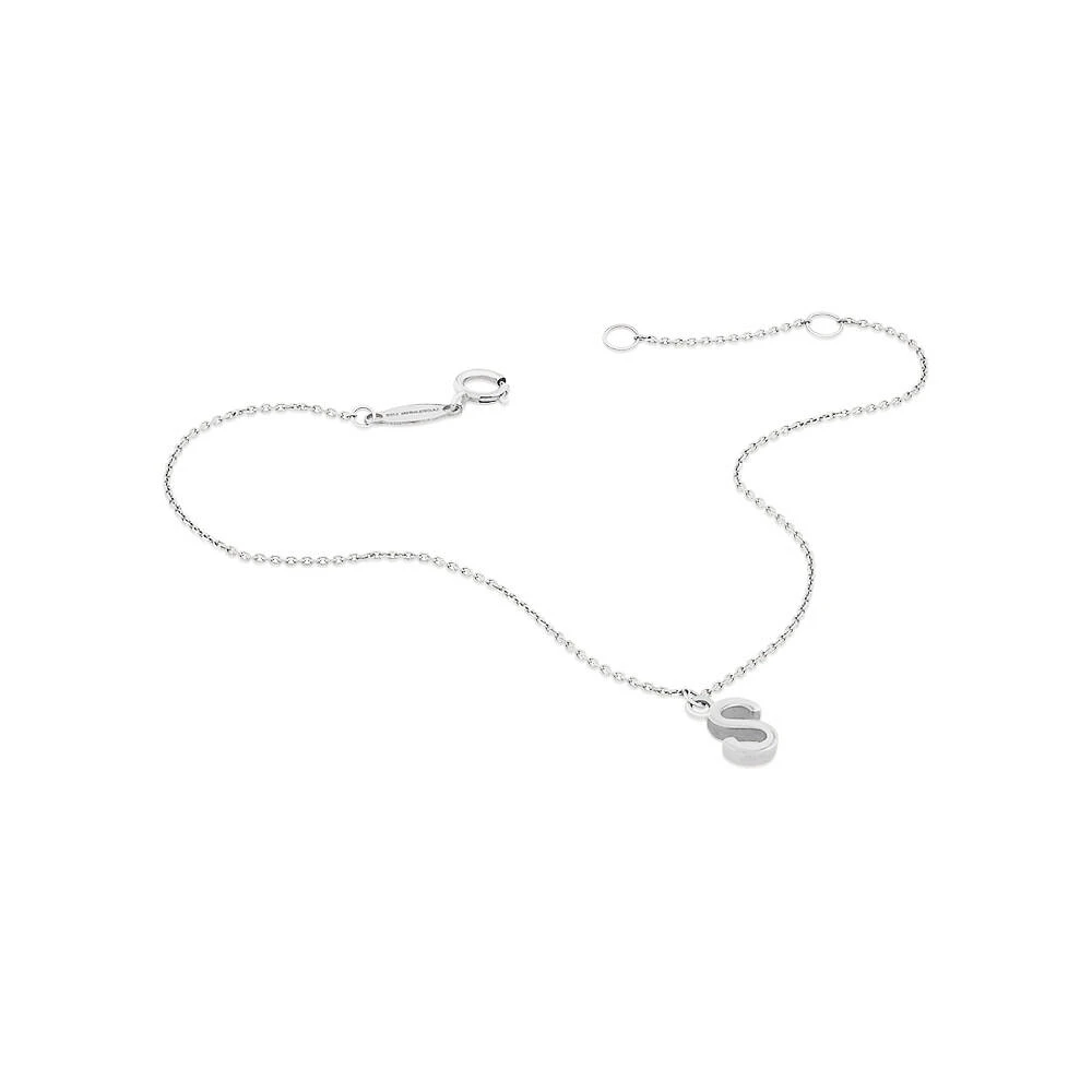 Bracelet à initiale « D » en argent