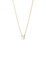 Necklace with Cultured Freshwater Pearl in 10kt Yellow Gold