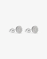 Boucles d'oreilles puces grappe rondes de 0,33 carat TW en diamant en or blanc 10kt