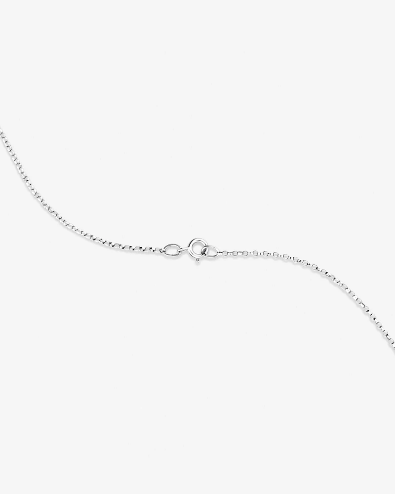 A' Initial necklace with 0.10 Carat TW of Diamonds in 10kt White Gold