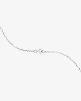 A' Initial necklace with 0.10 Carat TW of Diamonds in 10kt White Gold