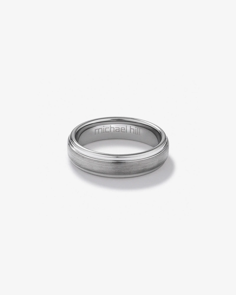 Men's Ring in Grey Sapphire Tungsten