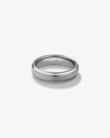 Bague en tungstène de saphir gris pour homme