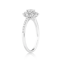 Engagement Ring with 0.60 Carat TW of Diamonds in 14kt White Gold