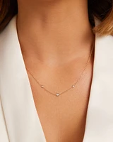 Necklace with 0.10 Carat TW of Diamonds in 10kt Yellow Gold