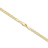 55cm (22") 3mm-3.5mm Width Hollow Curb Chain in 10kt Yellow Gold