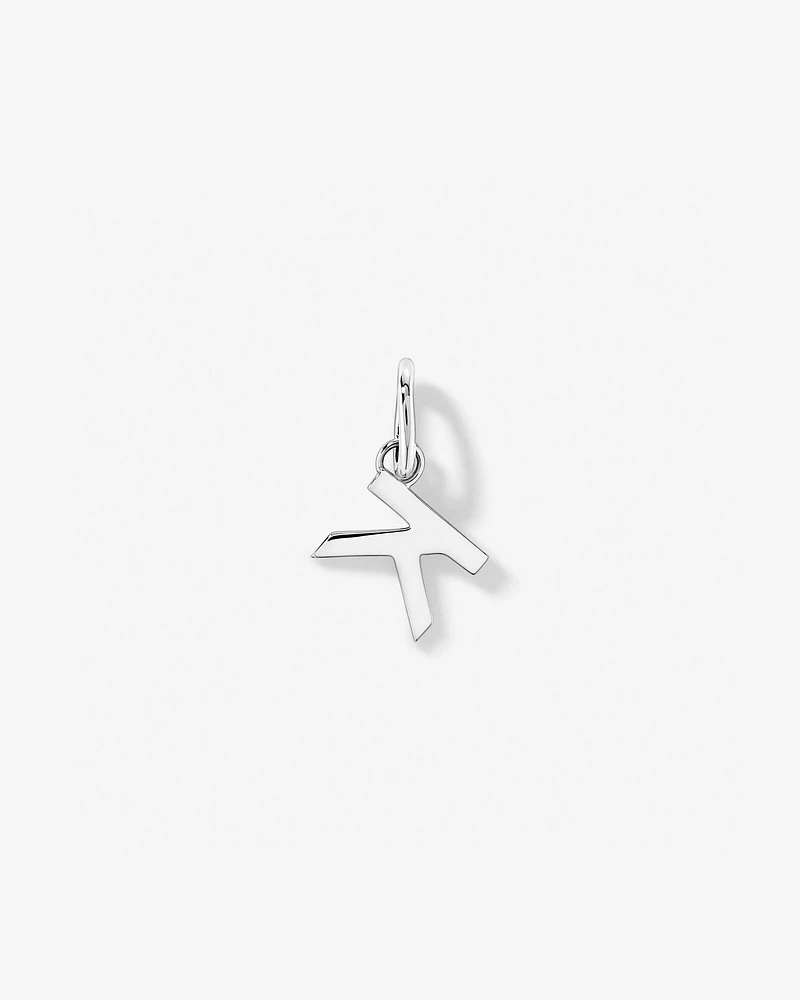 Letter U Initial Pendant in Sterling Silver