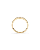 Diamond Chevron Wedding Band in 14kt Yellow Gold