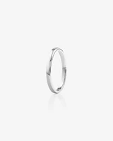 2mm High Domed Wedding Band in 10kt White Gold