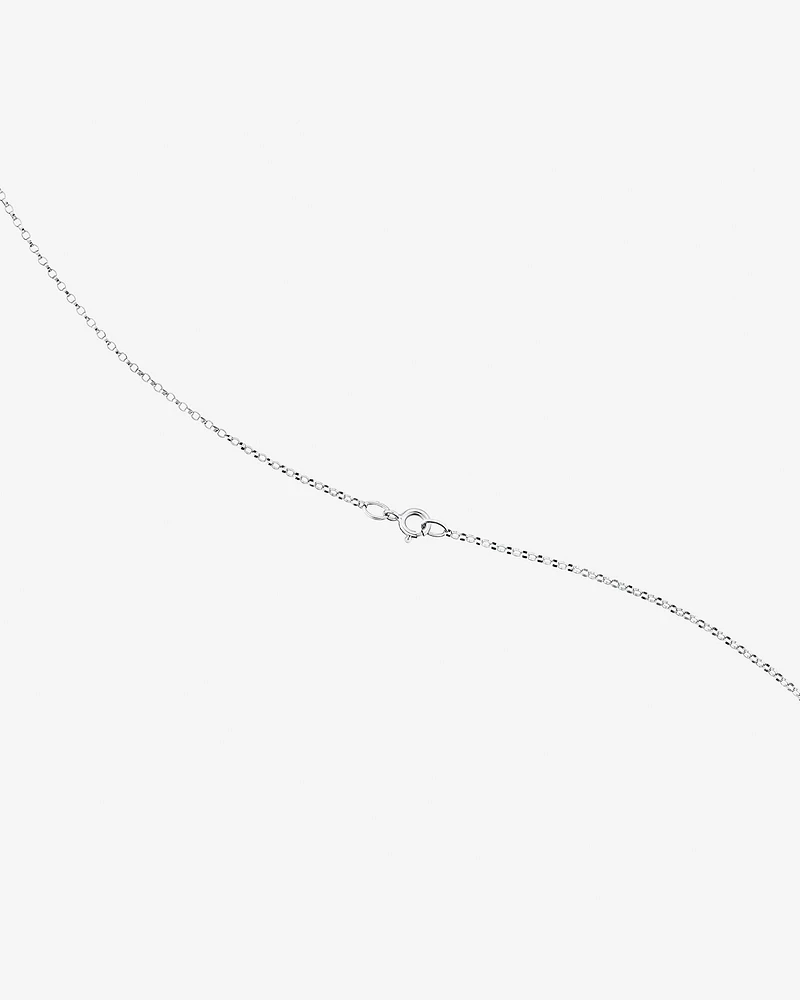 A' Initial necklace with 0.10 Carat TW of Diamonds in 10kt White Gold