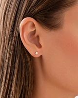 4mm Circle Stud Earrings in 10kt Rose Gold