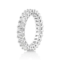 3.50 Carat TW Emerald Cut Laboratory-Grown Diamond Eternity Ring in 14kt White Gold