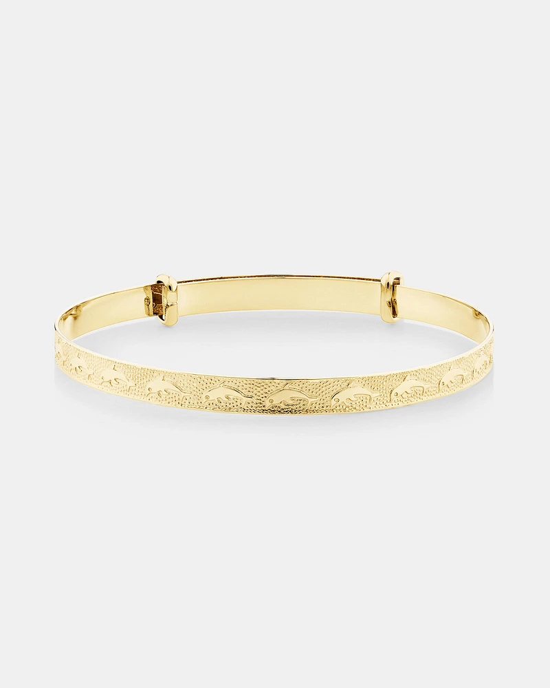 Expandable Baby Bangle in 10kt Yellow Gold