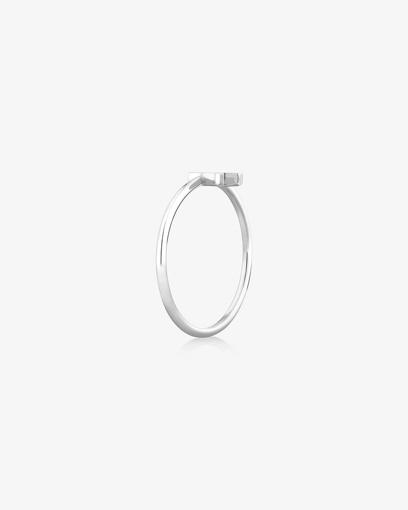 C Initial Ring in Sterling Silver