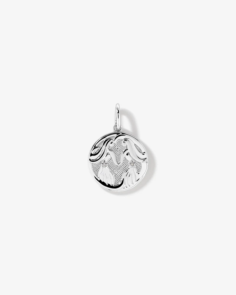 Diamond Accent Taurus Zodiac Pendant in Sterling Silver