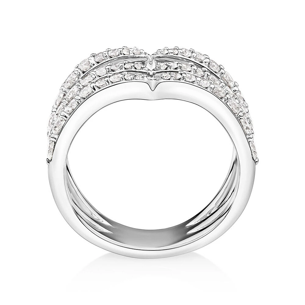 Deco Ring with 1.50 Carat TW of Diamonds in 10kt White Gold