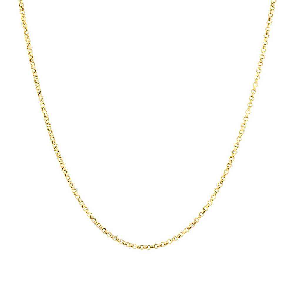 60cm (24") Hollow Belcher Chain in 10kt Yellow Gold