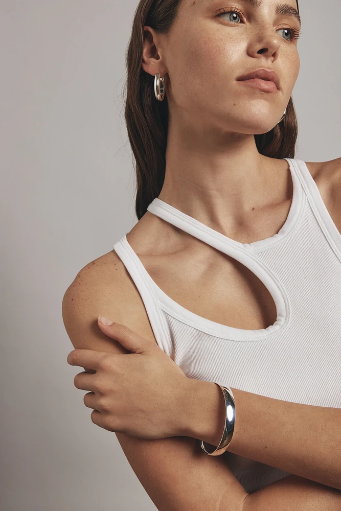 10mm Solid Round Bangle in Sterling Silver