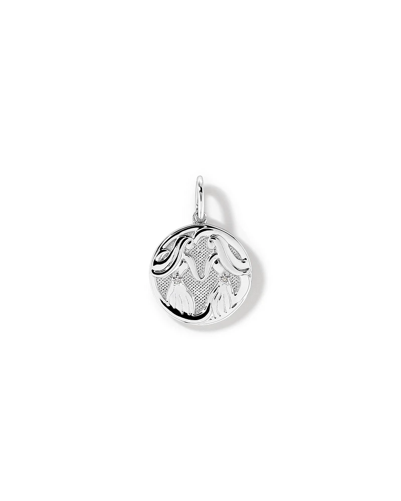 Diamond Accent Taurus Zodiac Pendant in Sterling Silver