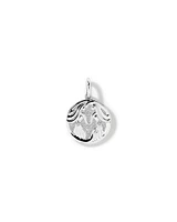 Diamond Accent Taurus Zodiac Pendant in Sterling Silver
