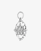 Lotus Motif Pendant with 0.15 Carat TW of Diamonds in Sterling Silver