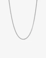 55cm (22") 3.5mm Width Miami Curb Chain in Sterling Silver