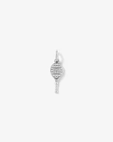 Diamond Accent Tennis Racquet Pendant in Sterling Silver