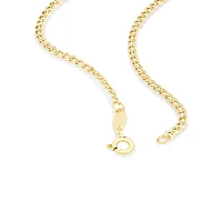 50cm (20") Semi Solid Curb Chain in 10kt Yellow Gold