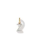 Diamond Letter Z Initial Pendant in 10kt Yellow Gold