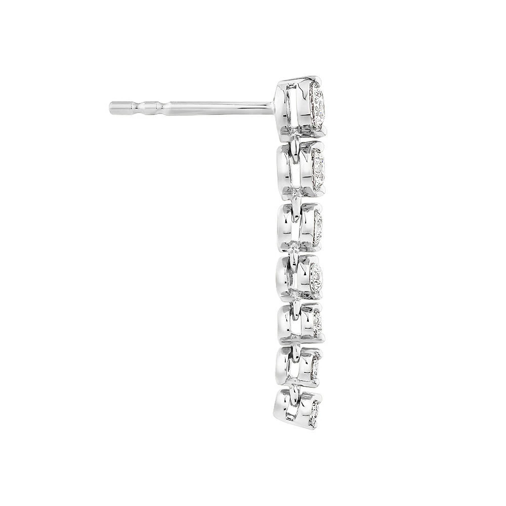 Drop Earrings with Carat TW of Diamonds in 18kt Gold