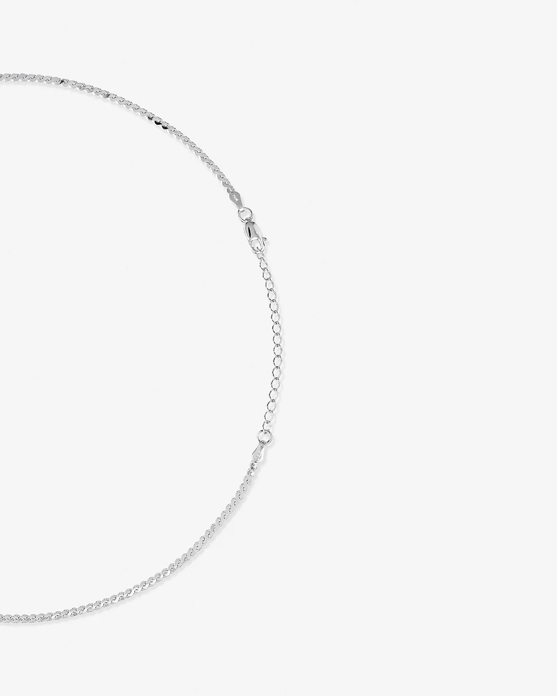 45cm (18") Serpentine Chain in Sterling Silver