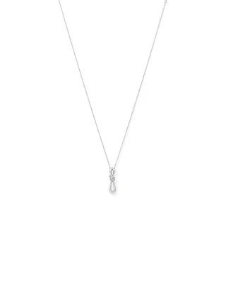 0.15 Carat TW Diamond Knots Pendant in Sterling Silver