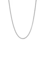 55cm (22") 3.5mm Width Miami Curb Chain in Sterling Silver