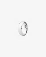 7mm Flat Bevelled Wedding Band in 10kt White Gold