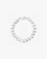 9.5mm Wide Hollow San Marco Chain Bracelet in Sterling Silver