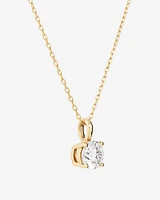 0.50 Carat TW Laboratory-Grown Diamond Solitaire Pendant Necklace in 14kt Yellow Gold