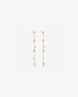 Drop Earrings with Opal & 0.15 Carat TW of Diamonds in 10kt Yellow Gold