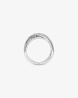 1.50 Carat TW Diamond Crossover Ring in 14kt White Gold