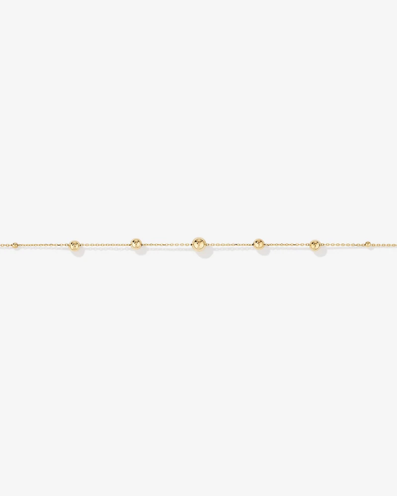 19cm (7.5") Bead Bracelet in 10kt Yellow Gold